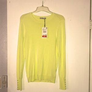 ZARA yellow long sleeve top